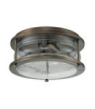 Kichler outdoor ceiling light Aluminum, brass, transparent grained glass Burnished bronze