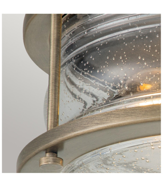 Lámpara de techo para exterior Kichler Aluminio, latón, cristal granulado transparente Bronce bruñido