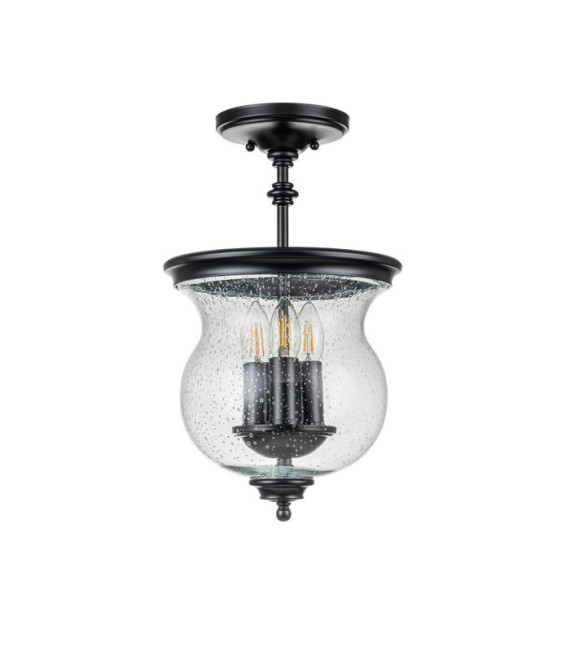 Suspension Pickering Verre transparent à grains,acier Noir