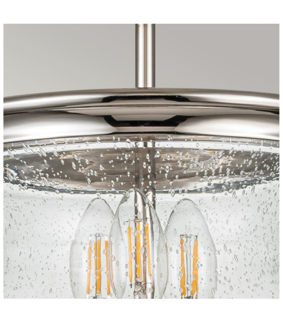 Suspension Pickering Verre transparent à grains,acier Nickel poli
