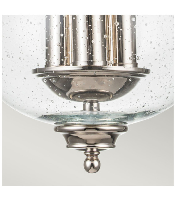 Suspension Pickering Verre transparent à grains,acier Nickel poli