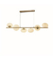 Pebble pendant light Mild steel White, Satin brass