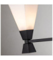 Applique murale Salle de bains Bowtie Verre Opale,Acier Noir mat