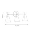 Bowtie Bathroom Wall Light Opal Glass, Matte Black Steel