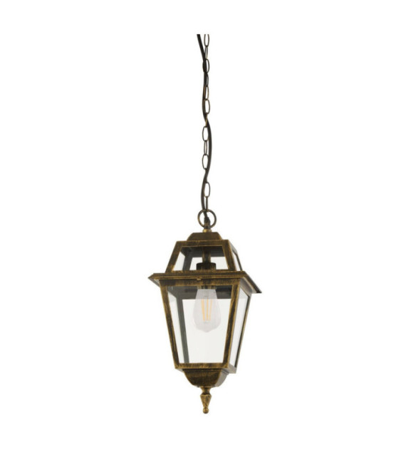 Suspension New Aluminum, Gold Glass, Black