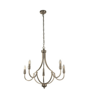 Lodge pendant light Mild steel Satin silver
