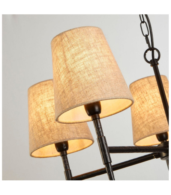 Gothic pendant light Mild steel, Black fabric