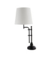 Lampe de table Munich Acier doux Noir mat, teinte naturelle