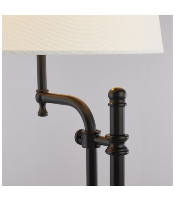 Lampe de table Munich Acier doux Noir mat, teinte naturelle