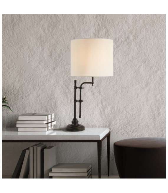 Munich table lamp Mild steel Matt black, natural color