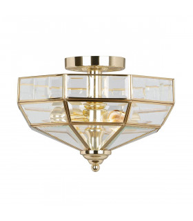 plafonnier ventilateur vintage 2 ampoules e27 max 60w brun patiné