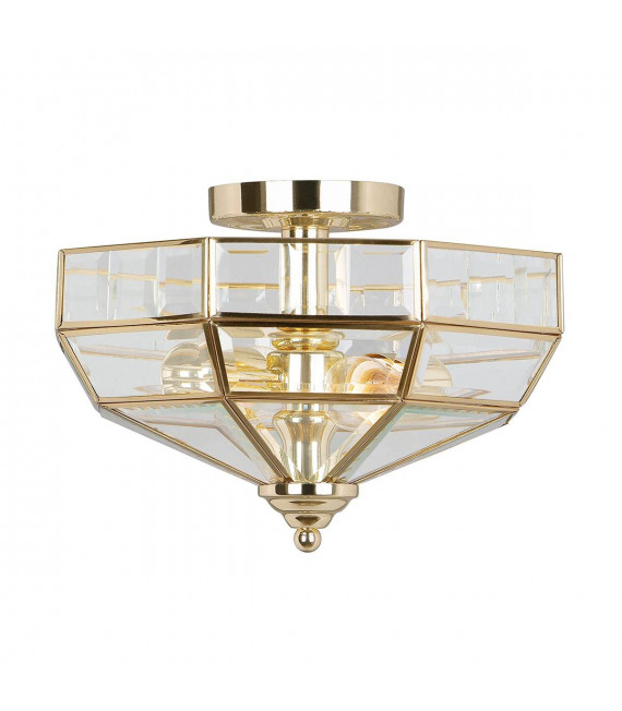 Lampada da soffitto Old Park, bronzo antico e vetro