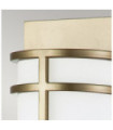 Applique murale Fusion Verre Opale,Acier Laiton naturel peint