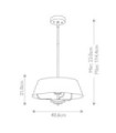 Suspension Luella Acier Noir,Laiton