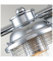 Applique murale Kichler Acier,verre grainé transparent Chrome poli