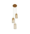 Suspension Duo Acier doux,verre Bronze