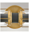 Masthead outdoor wall light Clear glass, black steel, heritage brass