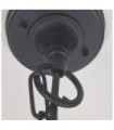 Chapel outdoor pendant light Transparent glass, cast aluminum Black