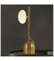 Pebble table lamp Mild steel White, Satin brass