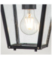 Hinkley outdoor pendant light Aluminum, brass, transparent grained glass Black