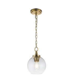 Lampada a sospensione Feiss Vetro trasparente, acciaio Ottone brunito