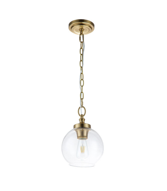 Suspension Feiss Verre transparent,acier Laiton bruni