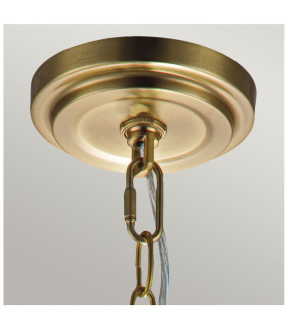 Lampada a sospensione Feiss Vetro trasparente, acciaio Ottone brunito