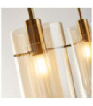 Duo pendant light Mild steel, glass Brass