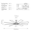 Gentry Fan Patinated Zinc Steel