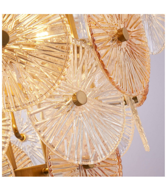 Wagon pendant light Mild steel, glass Bronze