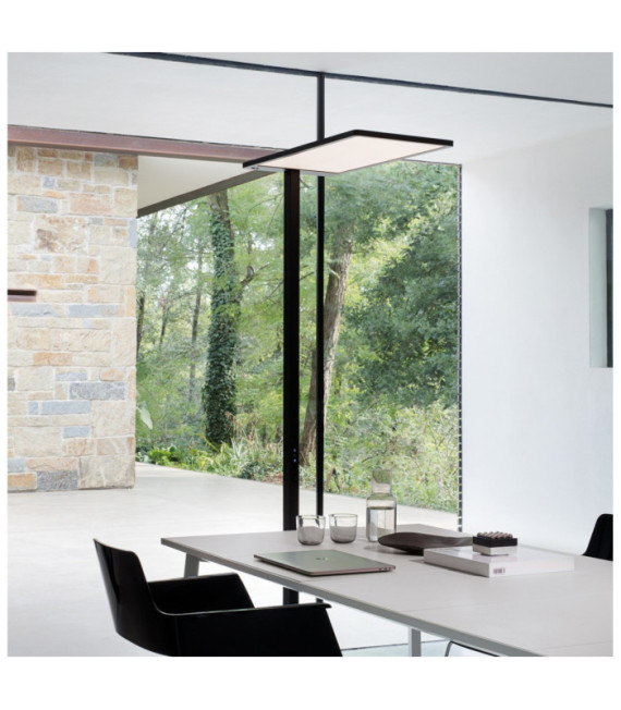 COMFORT Lámpara de pie LED Cristal, metal negro