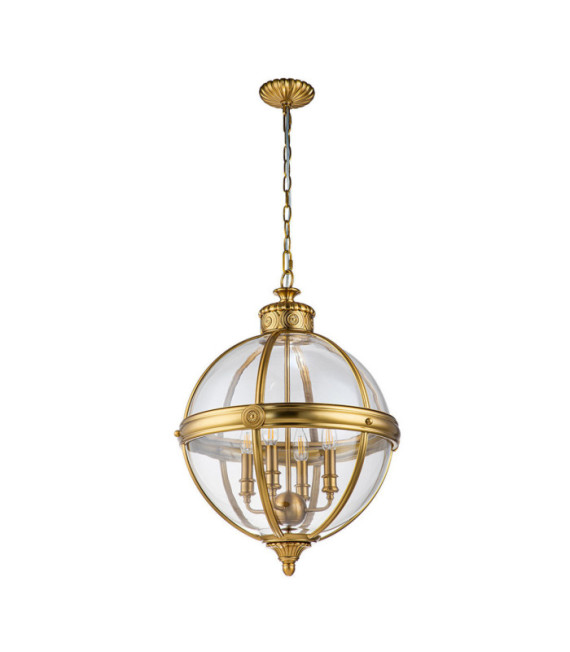 Suspension Feiss Verre transparent,acier Laiton bruni