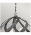 Quoizel pendant light Opal engraved glass, Old Black steel