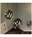 Quoizel pendant light Opal engraved glass, Old Black steel
