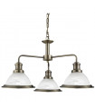 plafonnier ventilateur vintage 2 ampoules e27 max 60w brun patiné