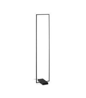 Lampada da Terra a LED Struttura in Metallo, Plastica Nera