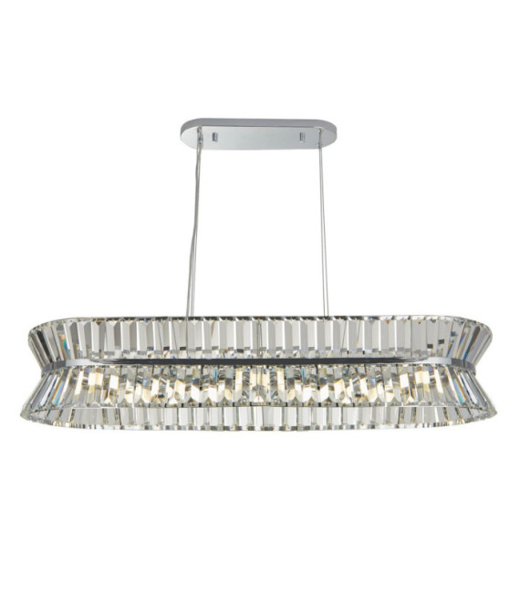 Uptown pendant light Mild steel, Clear glass, chrome