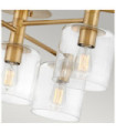 Hinkley ceiling light Clear glass, steel Brass Heritage