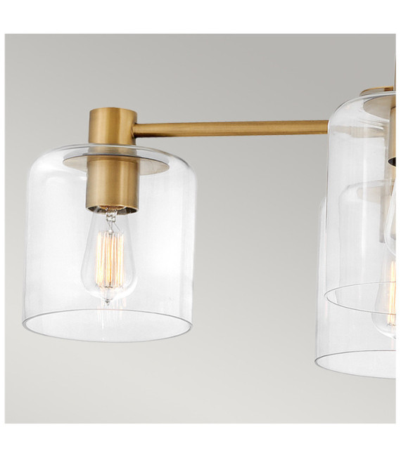 Hinkley ceiling light Clear glass, steel Brass Heritage