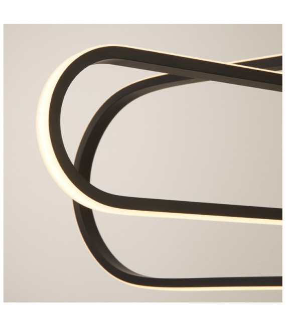 Lampada a sospensione LED Clip Acciaio dolce Bianco, nero opaco