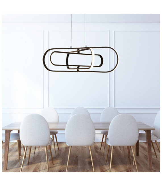 Lámpara colgante LED Clip Acero dulce Blanco, negro mate