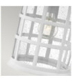 Applique murale extérieur Hinkley Verre à graines transparent,composite résistant aux intempéries, Blanc texturé