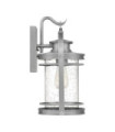 Quoizel exterior wall light Aluminum, steel, transparent grained glass Industrial aluminum
