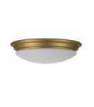 Plafonnier Brompton Verre Opale,Acier Laiton brossé