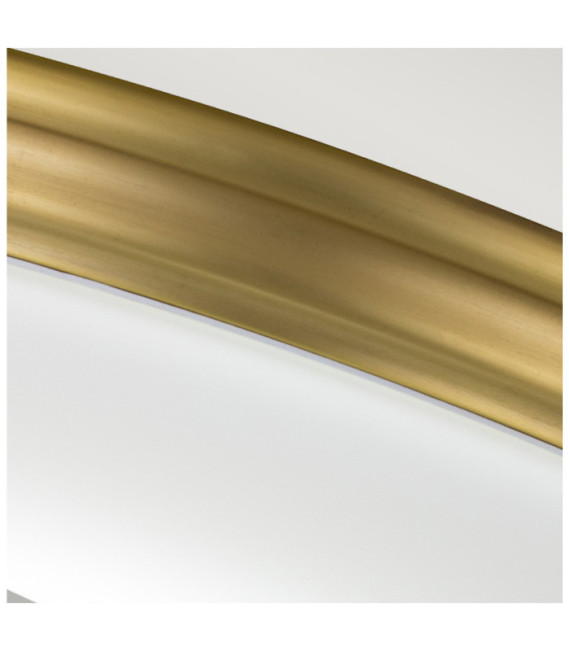 Brompton Ceiling Light Opal Glass, Brushed Brass Steel
