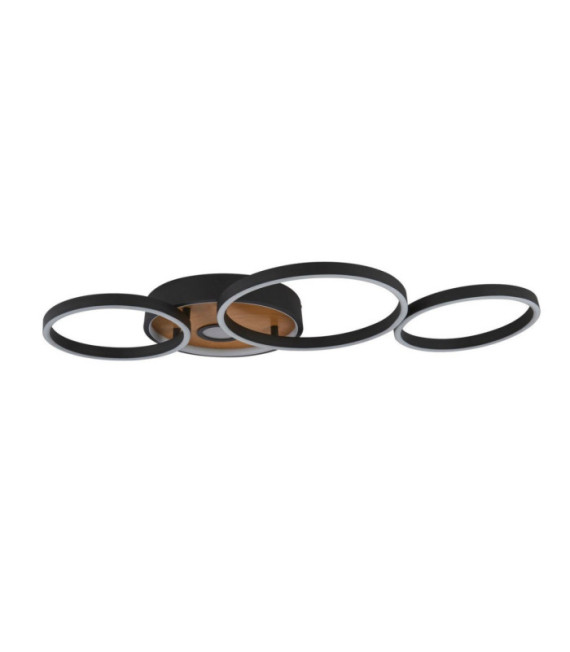 Curio lámpara de techo LED Acero dulce, silicona Negro, Marrón