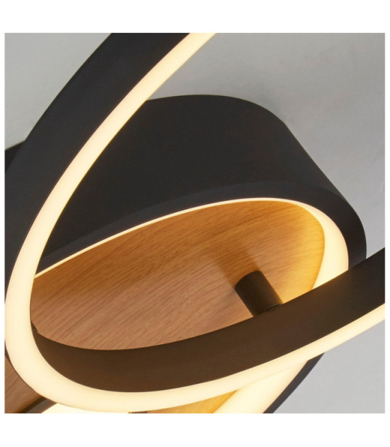 Curio LED ceiling light Mild steel, silicon Black, Brown