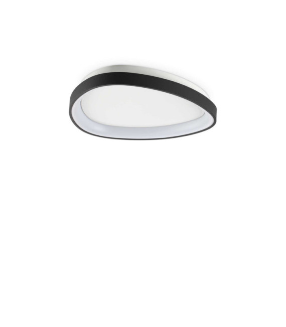 Plafoniera LED Gemini Metallo, Plastica Nera