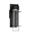 Quoizel exterior wall light Aluminum, transparent grained glass Black earth
