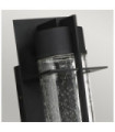 Quoizel exterior wall light Aluminum, transparent grained glass Black earth